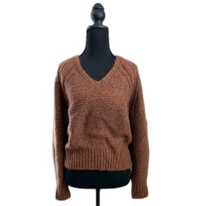 Women's XS Brown Universal Thread Slouchy Crop Sweater